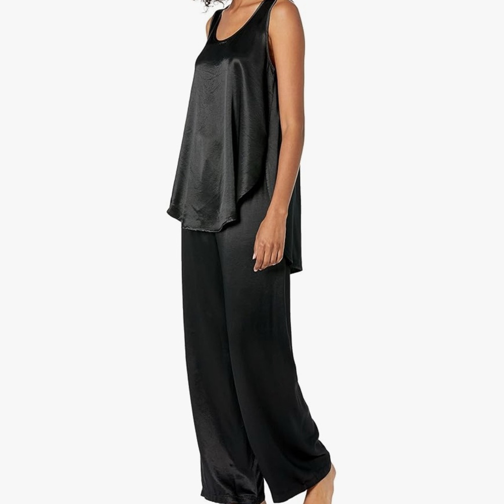 Luxurious Black Satin Pajama Set